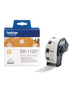 ป้ายสติ๊กเกอร์พิมพ์อักษร BROTHER DK-11221 - 23mm x 23mm