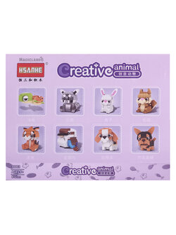 Block Hsanhe 30003 Animals Creative Brick Variant ชุดตัวต่อจิ๋ว สัตว์โลกน่ารัก ของเล่นเด็ก