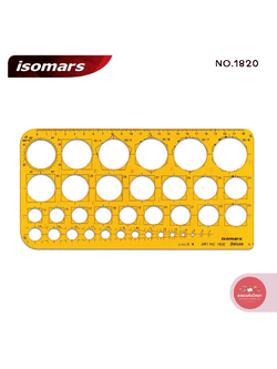 แผ่นเพลท ไอโซมาร์ ISOMARS เพลทวงกลม รุ่น ISM-1820 ขนาด 259x129 mm. จำนวน 1 อัน