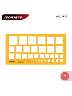 แผ่นเพลท ไอโซมาร์ ISOMARS เพลทสี่เหลี่ยม รุ่น ISM-1810 ขนาด 245x100 mm. จำนวน 1 อัน