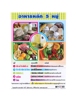 โปสเตอร์ความรู้ อาหารหลัก 5 หมู่