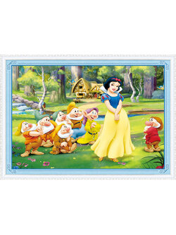 snowwhite-1001 *สินค้าหมด* ชุดปักครอสติช ลายสโนว์ไวท์กับคนแคระทั้ง 7 (ปักเต็มผืนผ้า ไม่มีเดินเส้น ผ้า11CTพิมพ์ลาย ปัก 3 เส้นเล็ก) ขนาด 90*66 ซม.ผ้าครอสติช 11CTพิมพ์ลายปักบนผ้า ไหมคอตตอน 62 สี ผังลาย เข็ม