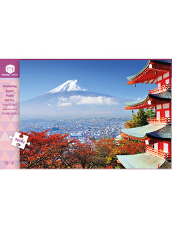 Jigsaw Puzzle ตัวต่อจิ๊กซอว์ 500 ชิ้น T018 Landscapes วิวธรรมชาติ Fuji Mountain Japan รูปภูเขาไฟฟูจิ ประเทศญี่ปุ่น MagicLand6