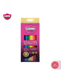ดินสอสี Colour Pencil มาสเตอร์อาร์ต Master Art สีไม้ แท่งยาว หัวเดียว 12 สี รุ่น S Series จำนวน 1 กล่อง