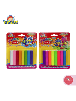 ดินน้ำมันไร้สาร Non-toxic clay คิดท์อาร์ต Kidart 8 สี รหัส T108 ขนาด 100 กรัม จำนวน 1 แพ็ค