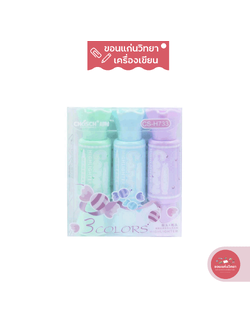 ปากกาไฮไลท์ เน้นข้อความ Highlighter 3 สี CHOSCH รุ่น CS-H733 จำนวน 1 กล่อง