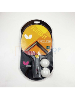 (ของแท้ 100%) Butterfly ไม้ปิงปอง รุ่น Stayer 1500 Butterfly Tabletennis แถมลูกปิงปอง butterfly