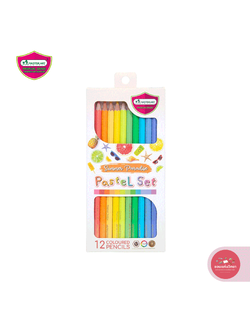 ดินสอสี Color Pencil มาสเตอร์อาร์ต Master Art สีไม้พาสเทล รุ่น Summer set 12 สี จำนวน 1 กล่อง