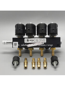 รางหัวฉีด AG 4 สูบ Rail IG1 coil Black 3 ohm