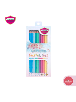ดินสอสี Color Pencil มาสเตอร์อาร์ต Master Art สีไม้พาสเทล รุ่น Vintage set 12 สี จำนวน 1 กล่อง