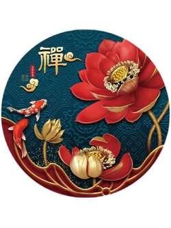 pla-1025 *พร้อมส่ง* ชุดปักครอสติช ลายปลาคาร์ปในบึงบัวแดง (ปักเต็มผืนผ้า ผ้า11CT พิมพ์ลาย ปัก 3 เส้นเล็ก) ขนาด 50*50 ซม.ผ้าครอสติช 11CTพิมพ์ลายปักบนผ้า ไหมคอตตอน 24 สี ผังลาย เข็ม