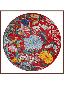 bloom-1105 *สินค้าหมด* ชุดปักครอสติช ลายดอกไม้มงคล 4 ฤดู ดอกเหมย กล้วยไม้ กิ่งไผ่ เบญจมาศ (ปักเต็มผืนผ้า ไม่มีเดินเส้น ผ้า11CTพิมพ์ลาย ปัก 3 เส้นเล็ก) ขนาด 60*60 ซม.ผ้าครอสติช 11CTพิมพ์ลายปักบนผ้า ไหมคอตตอน 23 สี ผังลาย เข็ม