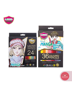 ดินสอสี Color Pencil มาสเตอร์อาร์ต Master Art สีไม้ยาว รุ่น Manga จำนวน 1 กล่อง