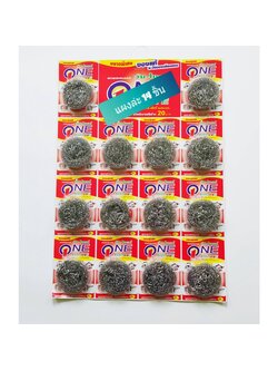 ฝอยเลส 14ชิ้น วันไบร์ทแดงแผงฉีก