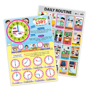 โปสเตอร์ความรู้ เรื่องเวลา ขนาดA4