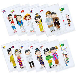 แฟ้มซอง A4 พิมพ์ลายอาเซียน We are Asean