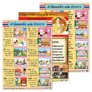 โปสเตอร์ความรู้ ค่านิยมหลัก12ประการ
