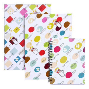 สมุดเขียน ปกพลาสติก ลายภาษาญี่ปุ่น