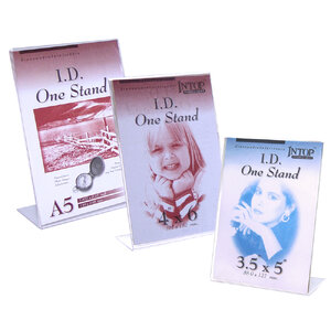 ป้ายอะคริลิค สีใส แนวตั้ง No. L