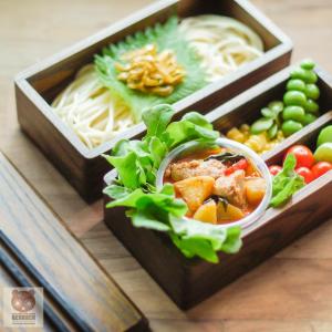 กล่องข้าวไม้ 2 ชั้น - 2 Tier Bento Box