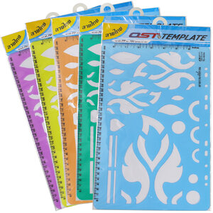 แผ่นประดิษฐ์ลายไทย เทมเพลตลายไทย ลายกระจังรวน