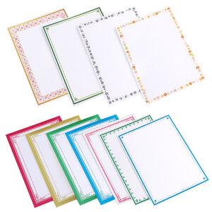 ปกรายงานกระดาษ A4 กรอบพิมพ์ลาย