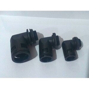 Right angle fitting (ข้อต่องอ90° สำหรับท่ออ่อนร้อยสายไฟพลาสติก)
