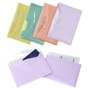 ซองกระดุม A4 แนวนอน Double Layer Pocket