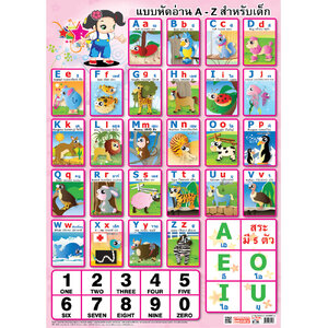 โปสเตอร์ความรู้ แบบหัดอ่าน A-Z สำหรับเด็ก No.116