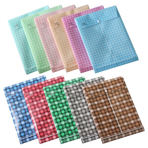 ซองกระดุม A4 ขยายข้าง ลายสก็อต