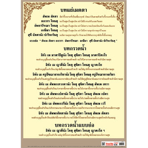 โปสเตอร์ศาสนา บทแผ่เมตตา No.042