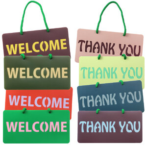 ป้ายแขวน 10x20 ซม. ข้อความ 2 ด้าน Welcome-Thank you PR-103