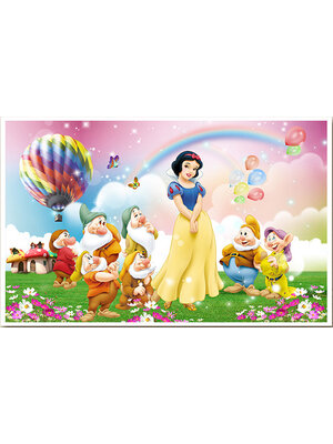 lady-2001 *พร้อมส่ง* ชุดภาพติดคริสตัลกลม ลายสโนไวท์กับคนแคระทั้ง 7 (งานติดเต็มภาพ) ขนาด 50*35 ซม.ผ้าแคนวาส ลงกาวติดเต็มลาย+คริสตัลกลม 40 สี+อุปกรณ์ครบชุด