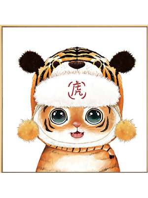 cat-1021 *พร้อมส่ง* ชุดปักครอสติช ลายแมวหัวเสือ ชุดที่ 1 (ไม่มีเดินเส้น ผ้า11CTพิมพ์ลาย ปัก 3 เส้นเล็ก) ขนาด 50*50 ซม.ผ้าครอสติช 11CTพิมพ์ลายปักบนผ้า ไหมคอตตอน 21 สี ผังลาย เข็ม