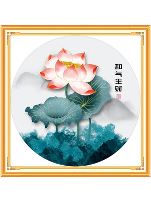 bua-1109 *สินค้าหมด* ชุดปักครอสติช ลายบึงบัว (ปักเต็มผืนผ้า ผ้า11CTพิมพ์ลาย ปัก 3 เส้นเล็ก) ขนาด 50*50 ซม.ผ้าครอสติช 11CTพิมพ์ลายปักบนผ้า ไหมคอตตอน 28 สี ผังลาย เข็ม