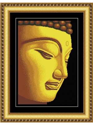 tep-2008 *พร้อมส่ง* ชุดภาพติดคริสตัลกลม ลายพระพุทธรูป (งานติดเต็มภาพ) ขนาด 35*50 ซม. คริสตัลกลม 20 สี อุปกรณ์ครบชุด