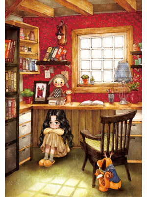 girl-1017 *สินค้าหมด* ชุดปักครอสติช ลายสาวน้อยกับน้องหมา (ปักเต็มผืนผ้า ไม่มีเดินเส้น ผ้า11CTพิมพ์ลาย ปัก 3 เส้นเล็ก) ขนาด 53*72 ซม.ผ้าครอสติช 11CTพิมพ์ลายปักบนผ้า ไหมคอตตอน 40 สี ผังลาย เข็ม