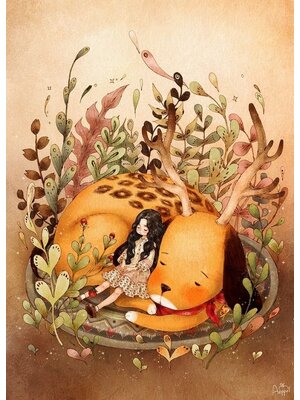 girl-1041 *พร้อมส่ง* ชุดปักครอสติช ลายสาวน้อยกับน้องหมา (ปักเต็มผืนผ้า ไม่มีเดินเส้น ผ้า11CTพิมพ์ลาย ปัก 3 เส้นเล็ก) ขนาด 50*72 ซม. ผ้าครอสติช 11CTพิมพ์ลายปักเต็มลายผ้า ไหมคอตตอน 34 สี ผังลาย เข็ม