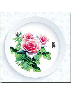 rose-2011 *พร้อมส่ง* ชุดภาพติดคริสตัลกลม ลายดอกกุหลาบ (งานติดเต็มภาพ ติดเป็นภาพสี่เหลี่ยมไม่ติดเฉพาะวงกลม) ขนาด 36*36 ซม.คริสตัลกลม 27 สี อุปกรณ์ครบชุด