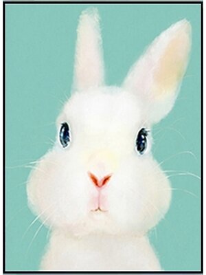 rabbit-2003 *พร้อมส่ง* ชุดภาพติดคริสตัลกลม ลายกระต่ายขาวน้อย (งานติดเต็มภาพ) ขนาด 30*40 ซม.ผ้าแคนวาสลงผังลายเต็ม คริสตัลกลม 13 สี อุปกรณ์ครบชุด