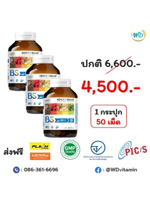 สารสกัดสมุนไพร ลดเบาหวาน ความดัน BS (3 กระปุก)