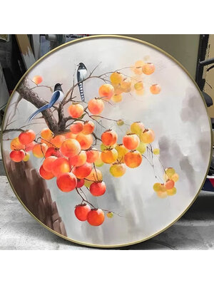 bird-1100 *สินค้าหมด* ชุดปักครอสติช ลายนกน้อยเกาะช่อผลไม้ (งานปักเต็มลาย ไม่มีเดินเส้น ปักครั้งละ 3 เส้นเล็ก) ขนาด 60*60 ซม.ผ้าครอสติช 11CTพิมพ์ลายปักบนผ้า ไหมคอตตอน 33 สี ผังลาย เข็ม