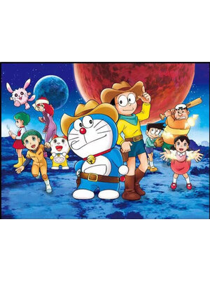 doraemon-1101 *สินค้าหมด* ชุดปักครอสติช ลายโดราเอมอน (งานปักเต็มลาย ไม่มีเดินเส้น) ขนาด 82*62 ซม.ผ้าครอสติช 11CTพิมพ์ลายปักบนผ้า ไหมคอตตอน 39 สี ผังลาย เข็ม