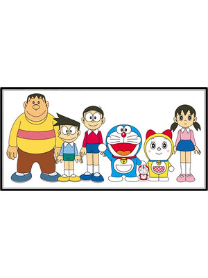 doraemon-1001 *พร้อมส่ง* ชุดปักครอสติช ลายโดราเอมอนและผองเพื่อน (ไม่มีเดินเส้น ผ้า11CT พิมพ์ลาย ปัก 3 เส้นเล็ก) ขนาด 80*40 ซม.ผ้าครอสติช 11CTพิมพ์ลายปักบนผ้า ไหมคอตตอน 16 สี ผังลาย เข็ม