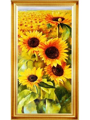 sunflower-2018 *พร้อมส่ง* ชุดภาพติดคริสตัลกลม ลายทุ่งทานตะวัน (งานติดเต็มภาพ) ขนาด 40*70 ซม.ผ้าแคนวาสลงผังลายเต็ม คริสตัลกลม 34 สี อุปกรณ์ครบชุด