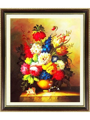 vase-1283 *สินค้าหมด* ลดราคาพิเศษ ชุดปักครอสติช ลายแจกันดอกไม้เมืองหนาว (งานปักเต็มลาย ไหมเงา ไม่มีเดินเส้น) (ไม่มีผ้าปัก มีแต่ไหมเงากับผังลาย ) ขนาด 65*80 ซม. ไหมเงา Silk 44 สี ผังลาย เข็ม