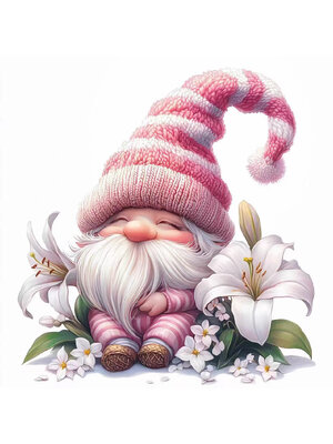 dwarf-1005 *พ้รอมส่ง* ชุดปักครอสติช ลายคนแคระดอกลิลลี่ (ปักเต็มผืนผ้า ไม่มีเดินเส้น ผ้า11CTพิมพ์ลาย ปัก 3 เส้นเล็ก) ขนาด 50*50 ซม.ผ้าครอสติช 11CTพิมพ์ลายปักบนผ้า ไหมคอตตอน 41 สี ผังลาย เข็ม