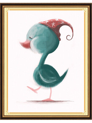 duck-1100 *สินค้าหมด* ชุดปักครอสติช ลายเป็ดน้อย (ผ้า11CTพิมพ์ลาย ปัก 3 เส้นเล็ก ไม่มีเดินเส้น) ขนาด 50*63 ซม.ผ้าครอสติช 11CTพิมพ์ลายปักบนผ้า ไหมคอตตอน 20 สี ผังลาย เข็ม