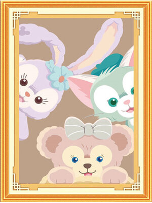 rabbit-1039 *สินค้าหมด* ชุดปักครอสติช ลายกระต่าย หมี แมว (งานปักเต็มลาย ไม่มีเดินเส้น ปักครั้งละ 3 เส้นเล็ก) ขนาด 50*71 ซม.ผ้าครอสติช 11CTพิมพ์ลายปักบนผ้า ไหมคอตตอน 29 สี ผังลาย เข็ม