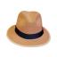 หมวกปานามา Fedora (สีเบจ -ไม่มีโบว์) ปีกกว้าง 2" by Season Tales